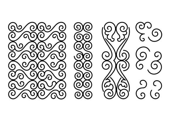 Download Ornamental Swirl Pattern EPS Bundle - Ornament Collection