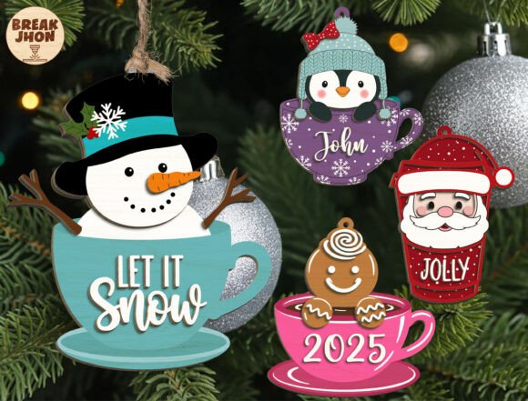 Download Christmas Mug Ornaments Svg Bundle - Ornament Collection