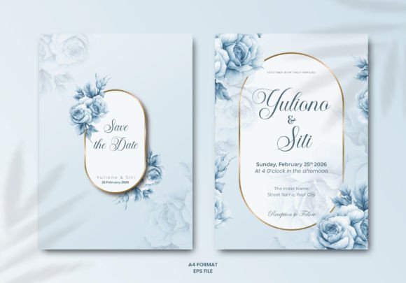 Download Wedding Invitation Template with Flowers - Template Collection