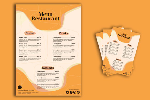 Download Restaurant Menu Flyer Print Template - Template Collection