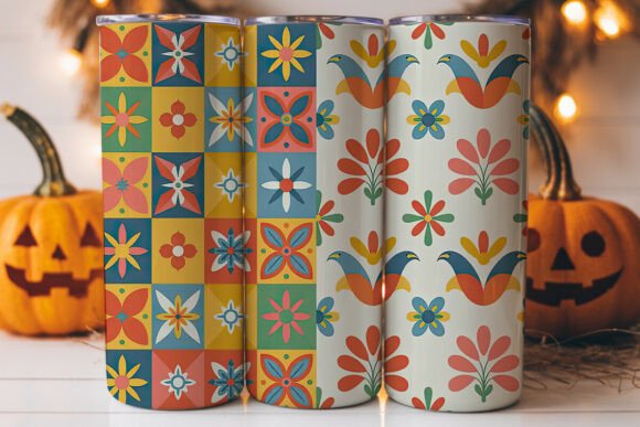 Download Mexican Talavera Tile Tumbler Wrap - Mexican Collection