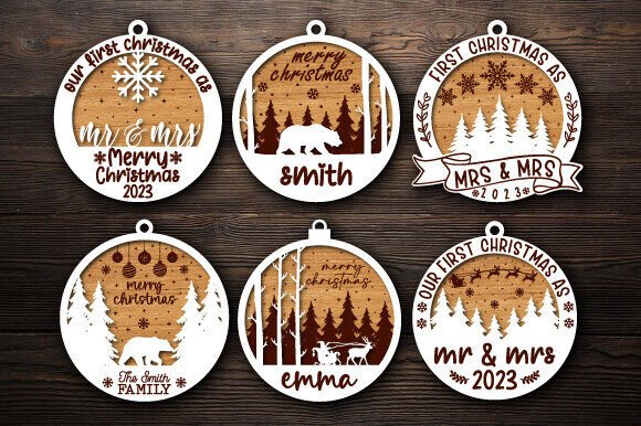 Download Christmas Ornaments Laser Cut Bundle - Ornament Collection