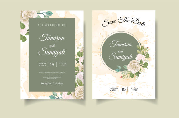 Download Rose and Green Leaf Wedding Template - Template Collection